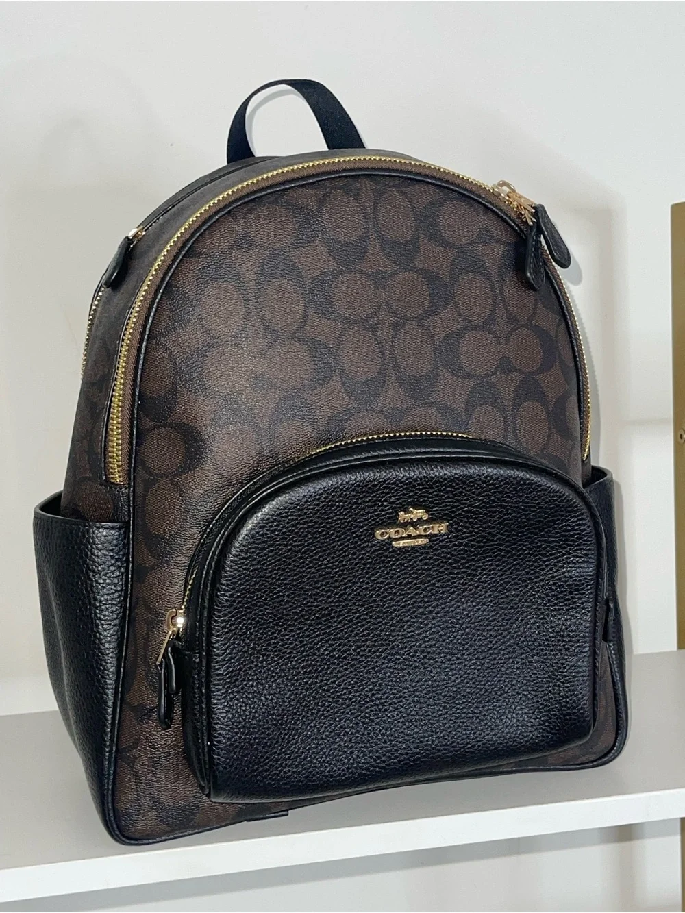Coach Signature Brown Backpack